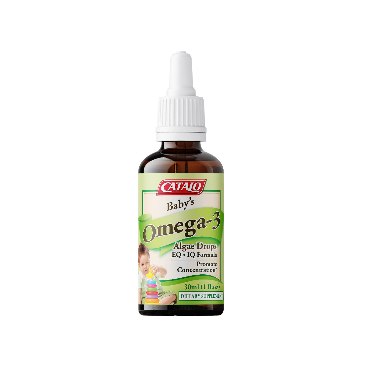 CATALO家得路嬰兒Omega-3 DHA·EPA藻油滴劑 60毫升,含life’s™OMEGA藻油,提升IQ及EQ,促進腦部發育,適合初生嬰兒。